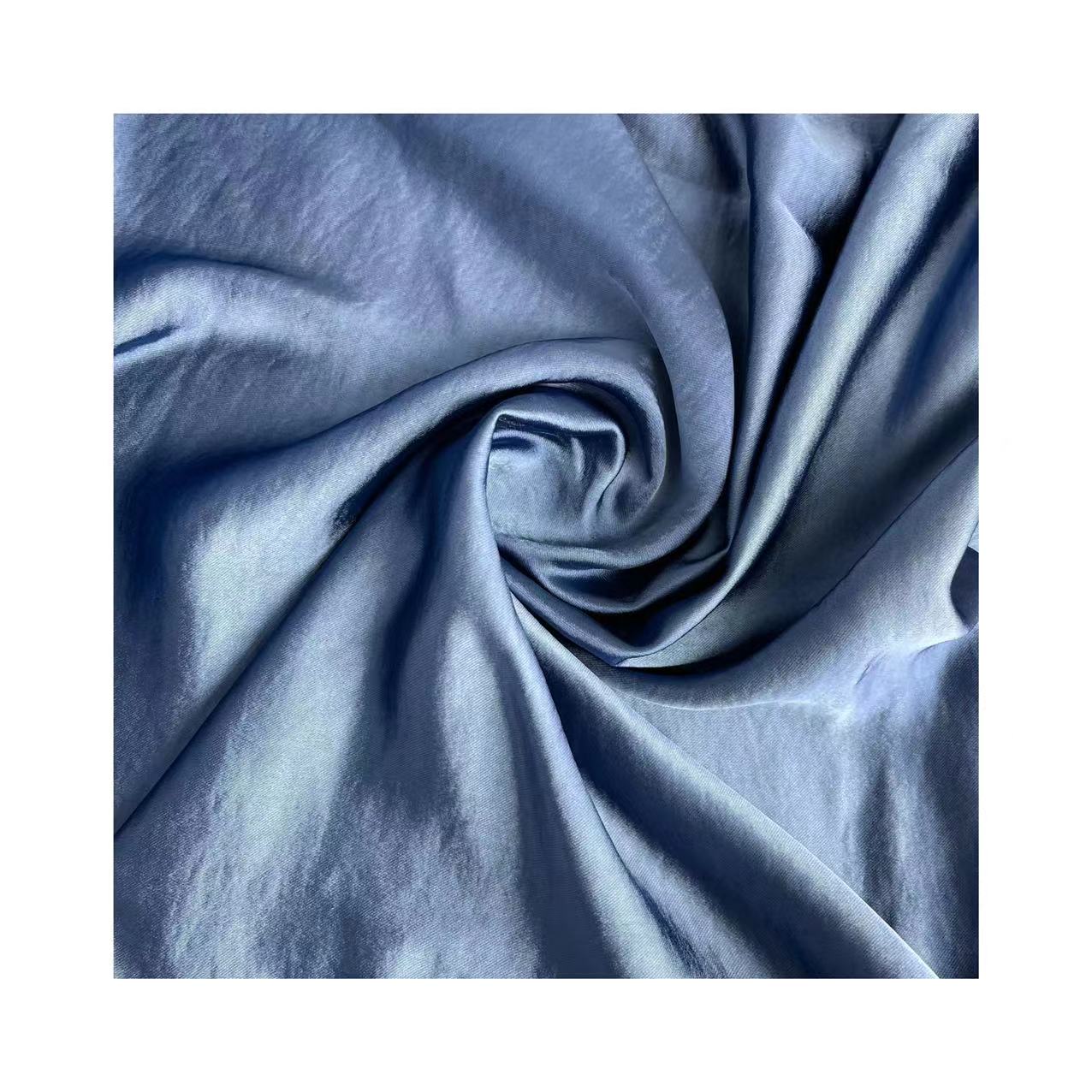 Polyester Shiny Weave-like Satin Drill fabric For dress