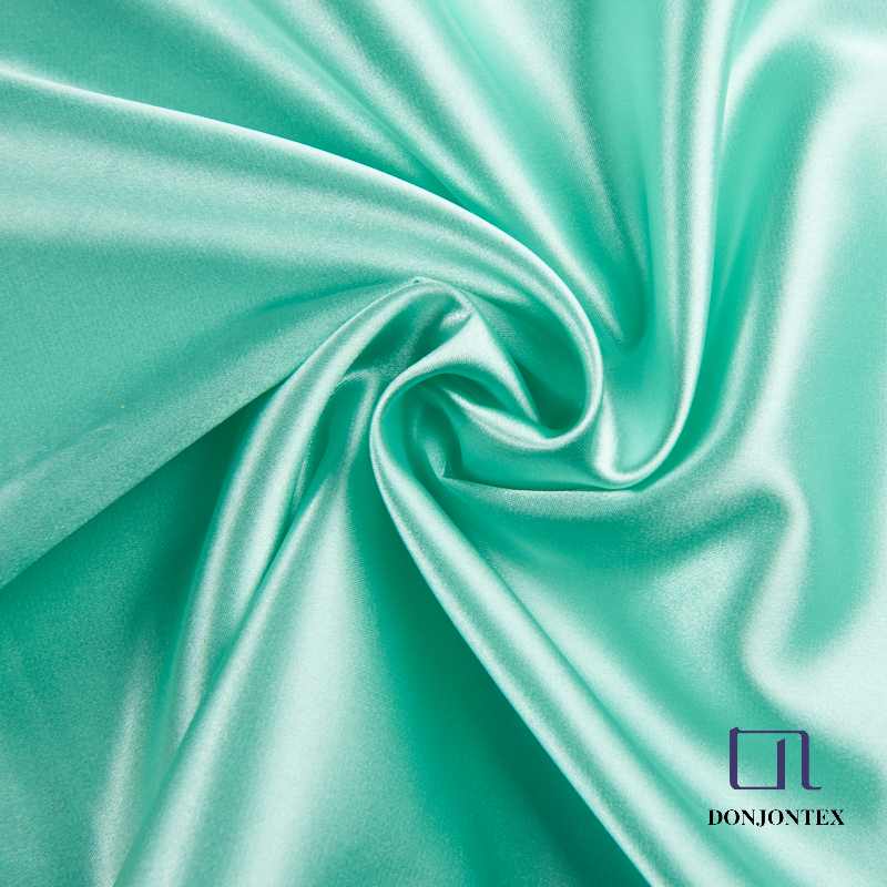 Polyester shiny stretch Satin fabric for Dress