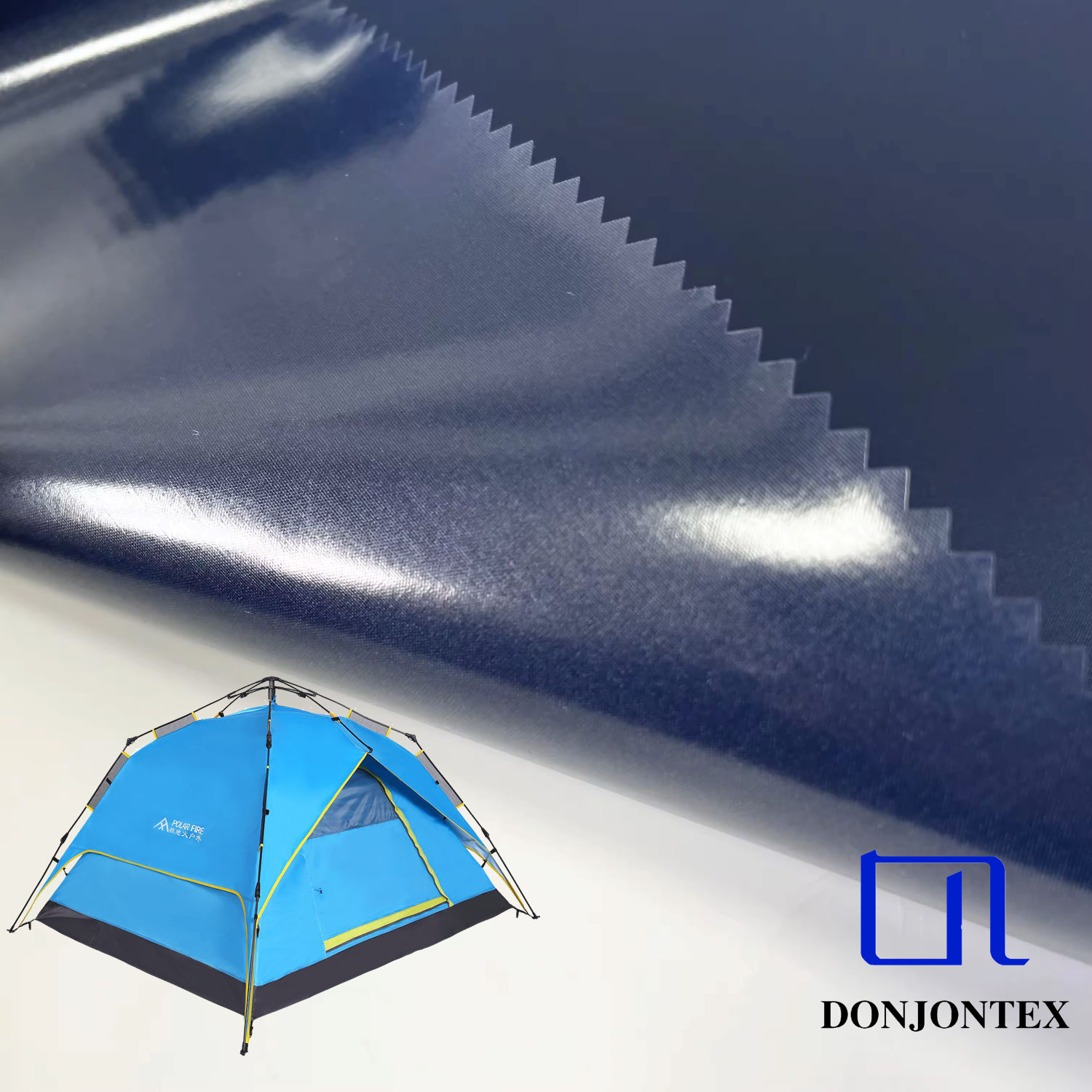 Wholesale 100% Nylon PU Coated Waterproof 70dx70d 250T Taffeta Fabric for Outdoor Tents	