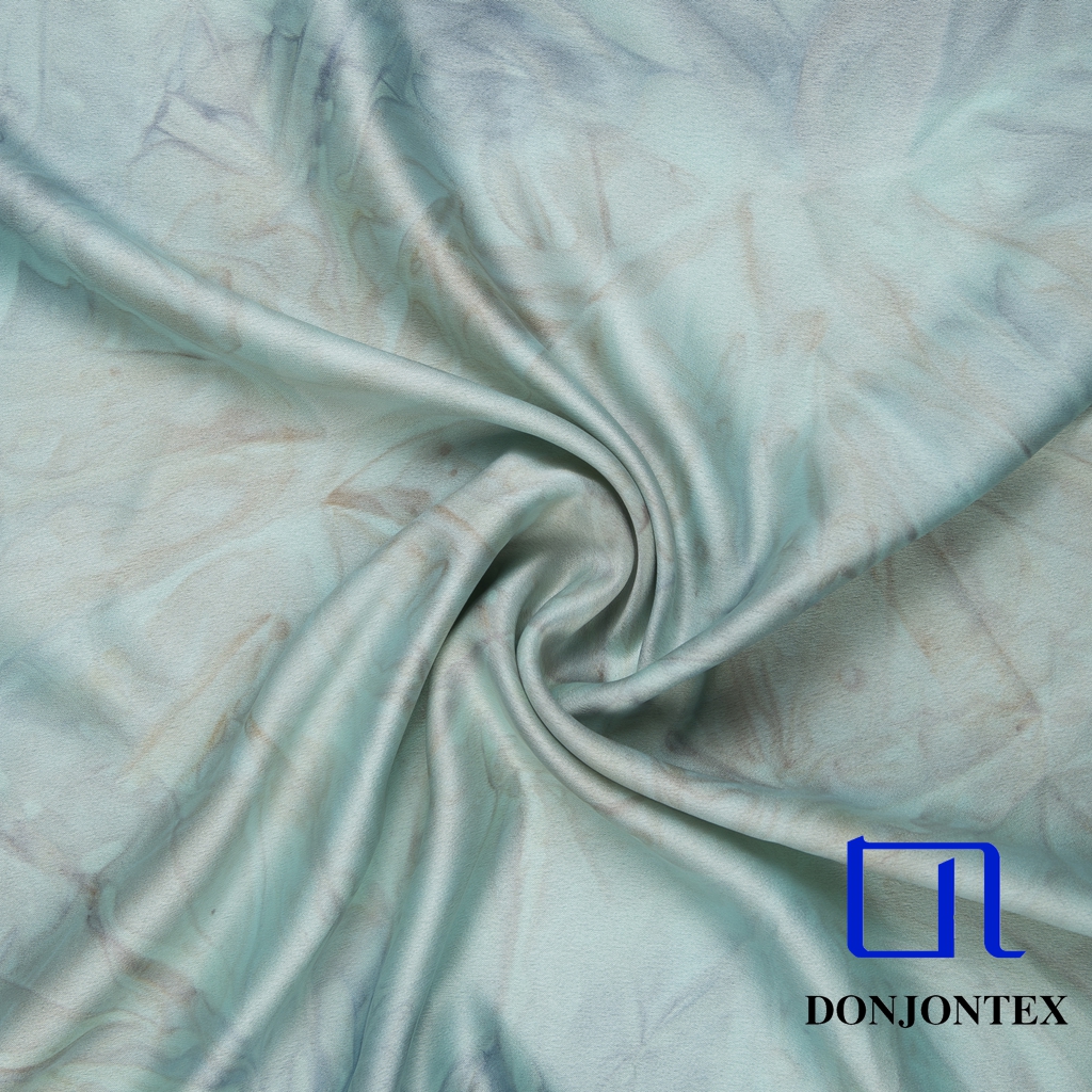 2025 New Design 100% Polyester Printed Elastic Satin Fabric for Dress/Pajamas/Abaya/Blouse