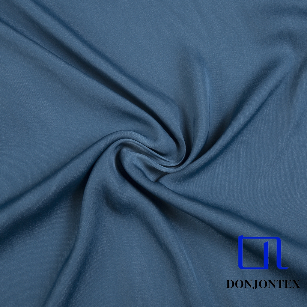 100% Recycled Polyester Plain Dyed Cire Satin Fabric for Nightwear