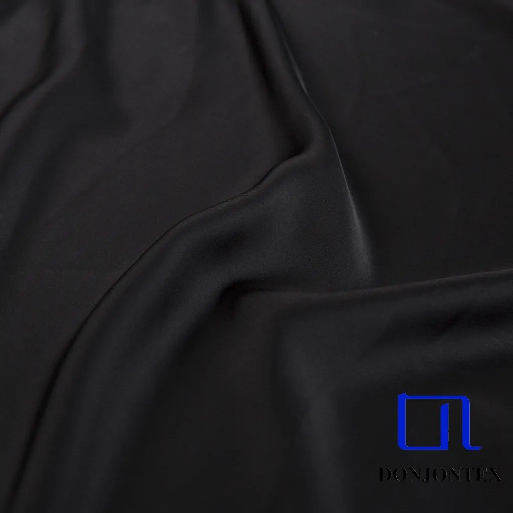 Hot Sale Polyester Spandex Black Color Stretch Fabric for Sports Wear