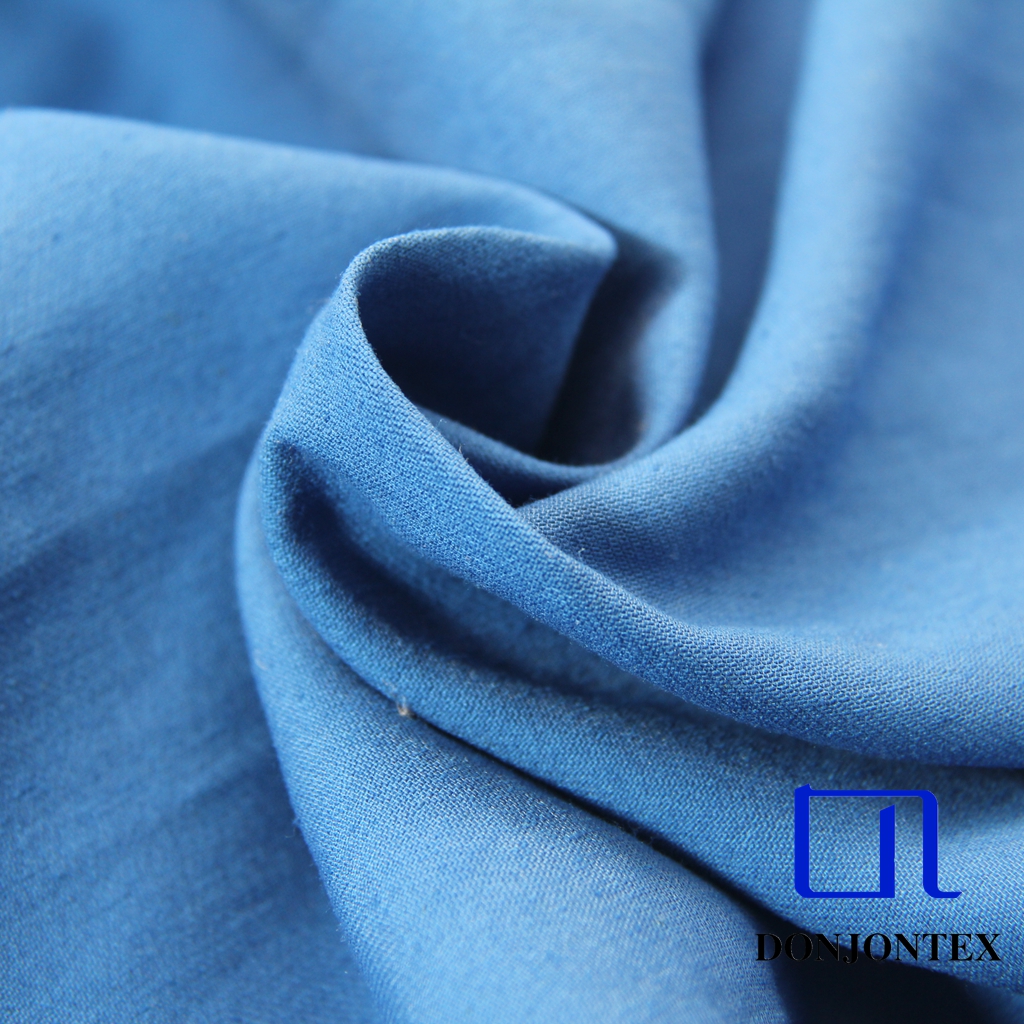 Soft Touch Polyester Rayon Linen Nature Breathable Eco-friendly Fabric for Long-Sleeved Shirt