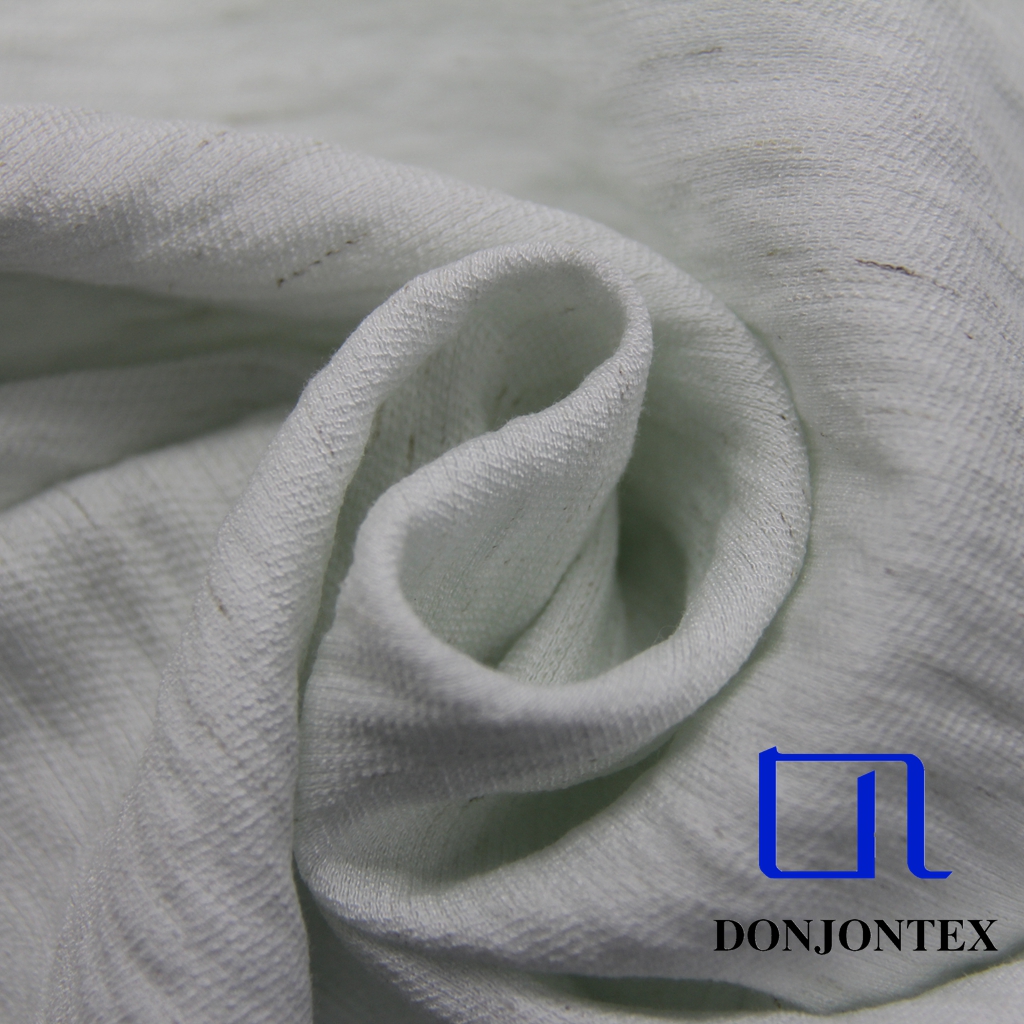 2025 Hot Sale Fashion Soft Viscose Linen Twill White Fabric for Spring Summer Dresses